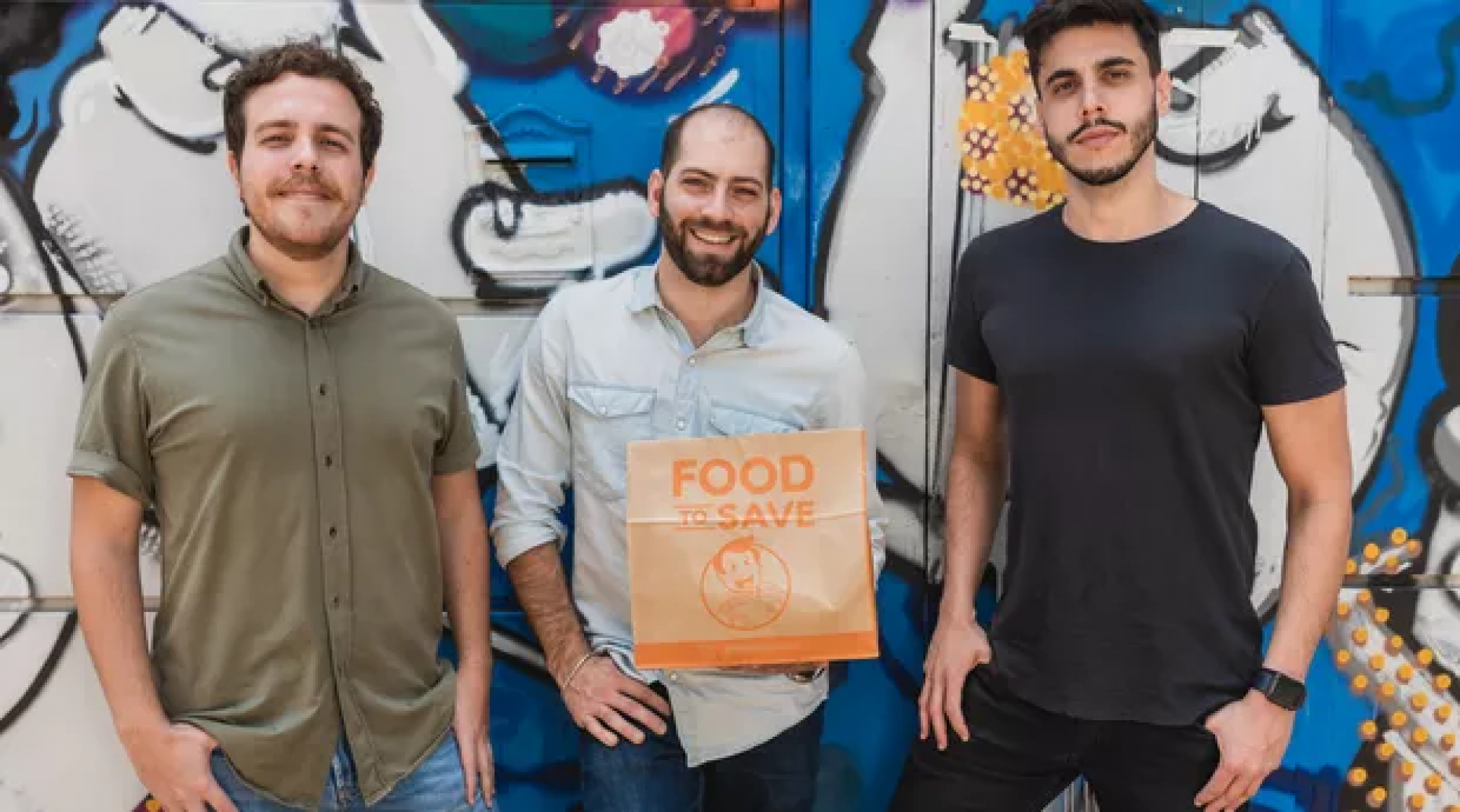 Lucas Infante e sócios da Food to Save, Murilo Ambrogi à esquerda e Fernando Henrique dos Reis à direita (Foto: Divulgação)