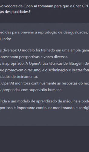 Ou seja, os textos gerados pela plataforma têm como base modelos de análise probabilística.