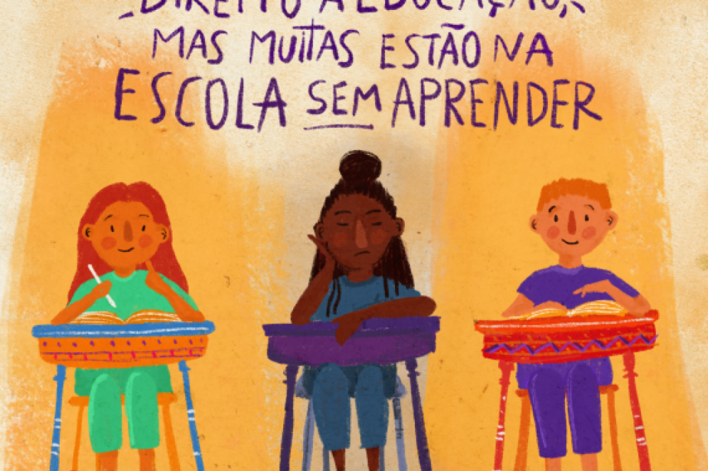 Em 2021, a população preta, parda e indígena teve entre 9 e 13% de estudantes reprovados, enquanto entre brancos esse percentual foi de 6,5%, segundo o Unicef