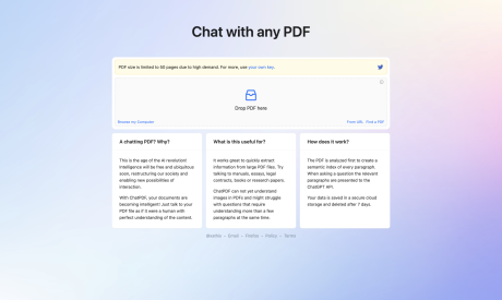 ChatPDF: Essa ferramenta permite que você use IA para compreender quaisquer pesquisas em seus documentos.