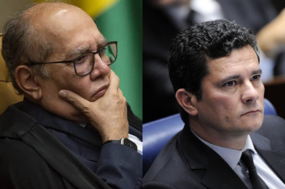 ParaTodosVerem: Gilmar Mendes, ministro do STF, e Sérgio Moro, senador e ex-juiz do Paraná(Foto: Marcelo Camargo/Agência Brasil/Edilson Rodrigues/Agência Senado)