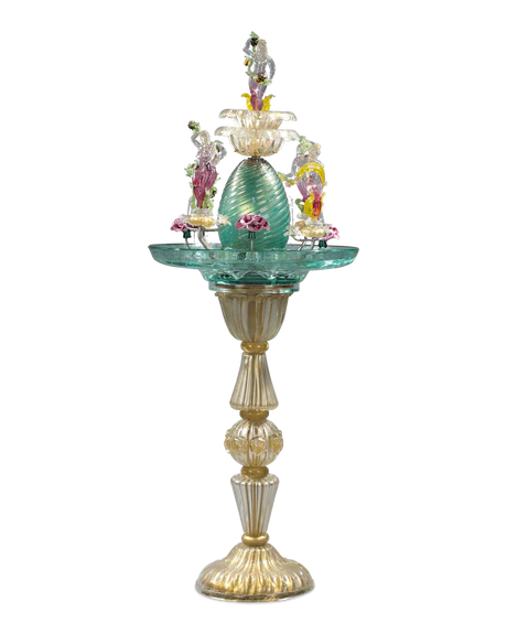 Fontanário de cristal murano feita à mão(Foto: Divulgação/Site/https://rauantiques.com/)